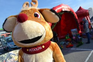 Kostüm Rudolph, Rudolph mit der roten Nase, Geschenke verteilen, Walking Act, Maskottchen, Weihnachten, Winterzeit