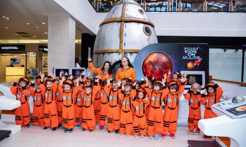 Gruppenfoto First Kids on Mars, Interaktive Erlebnistour