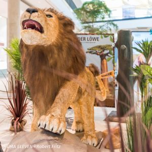 Station Großdekoration lebensgroßer animatronischer Löwe im Handel