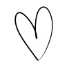 schwarz weiße Illustration Herz